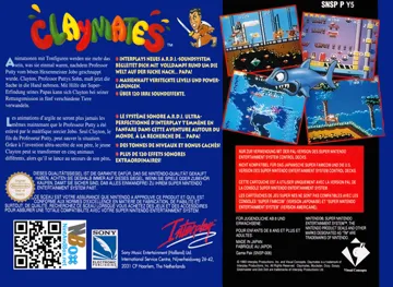 Claymates (Europe) box cover back